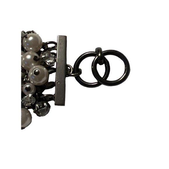 Premier Designs "Enamored" Black Hematite With Faux Pears & Crystals - Picture 6 of 9